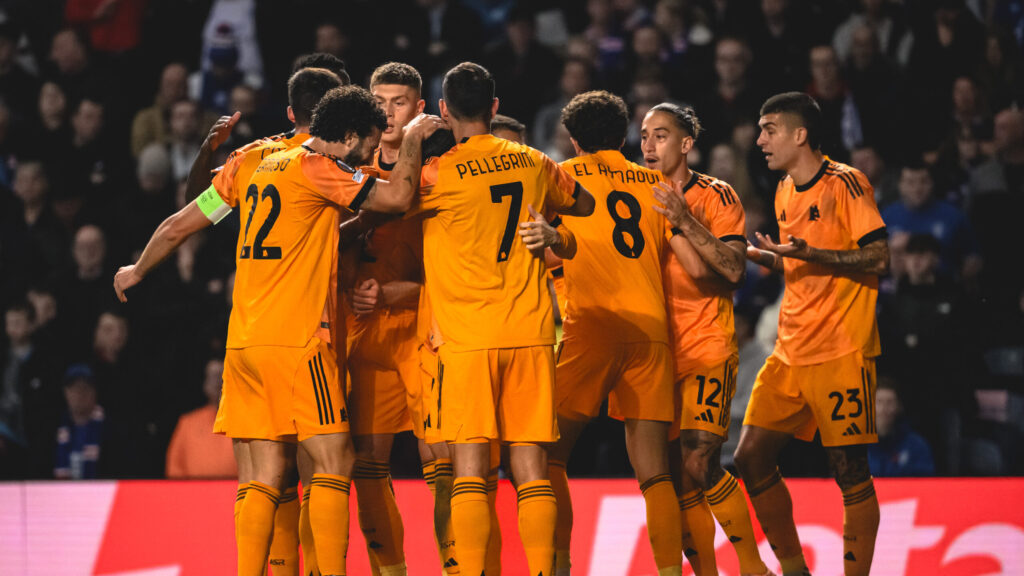 esultanza squadra Rangers FC v AS Roma - UEFA Europa League 2025/26 League Phase MD4