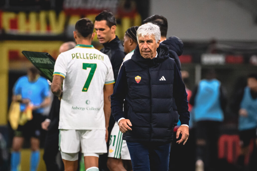 gasperini e pellegrini AC Milan v AS Roma - Serie A