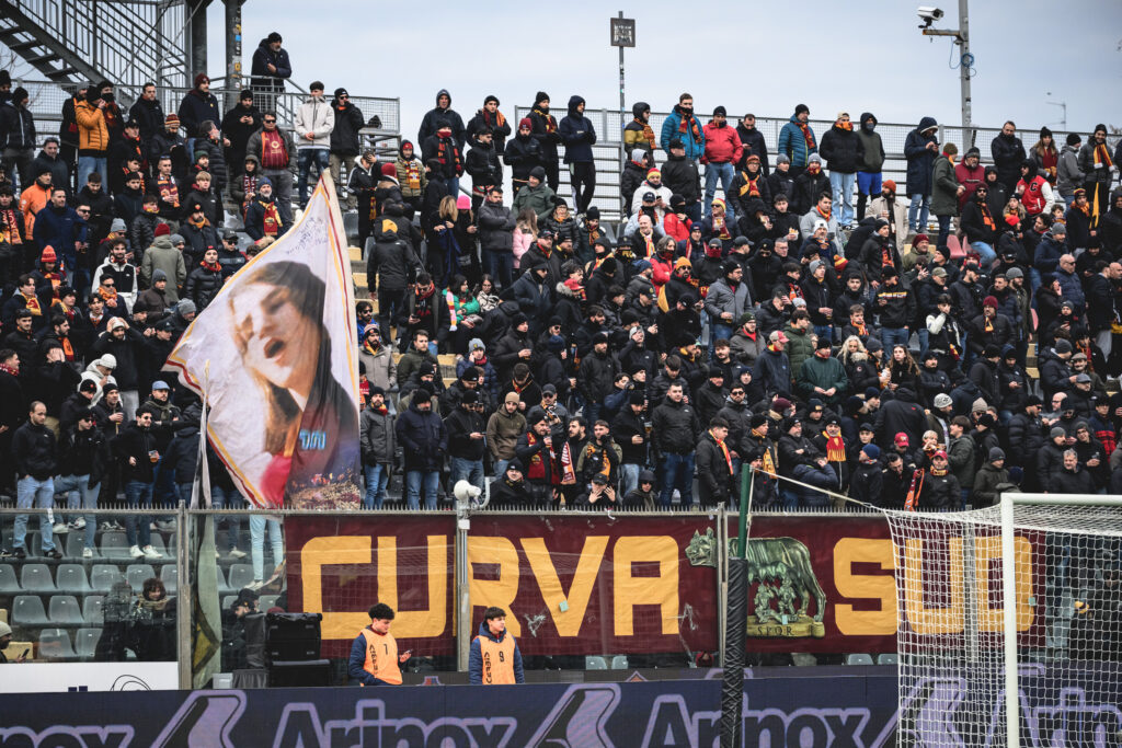 settore ospiti curva US Cremonese v AS Roma - Serie A