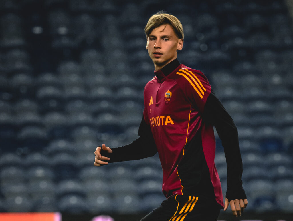 Ziolkowski AS Roma Training Session And Press Conference - UEFA Europa League 2025/26 League Phase MD4