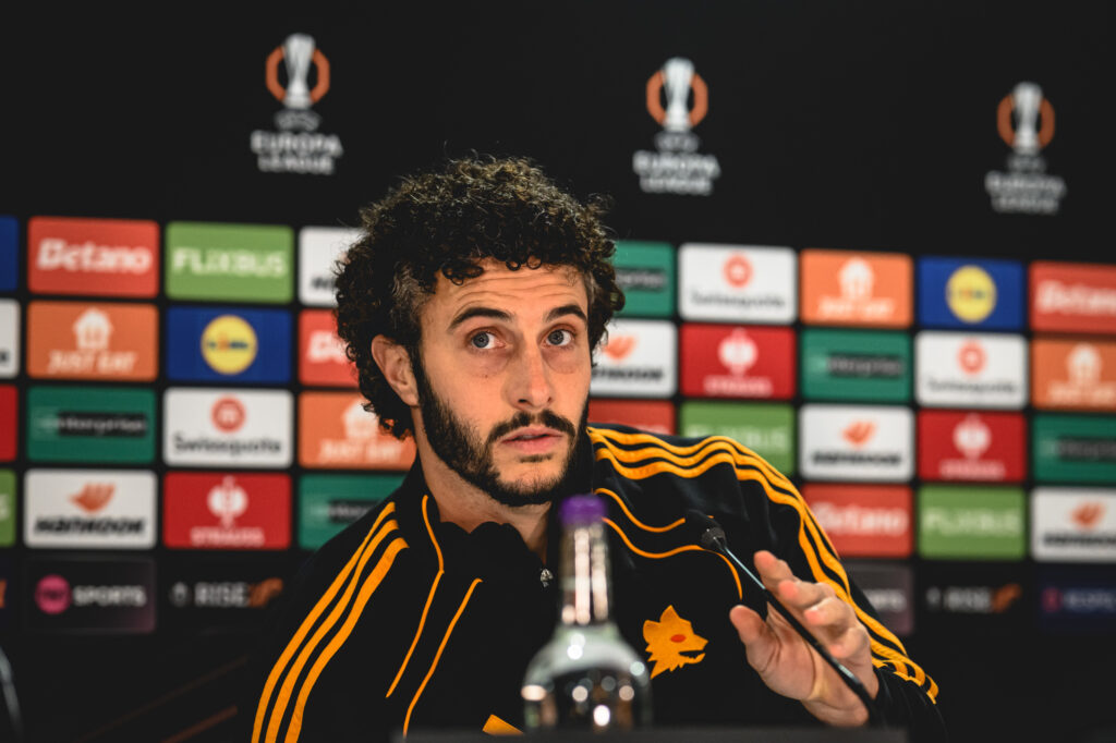 Hermoso AS Roma Training Session And Press Conference - UEFA Europa League 2025/26 League Phase MD6