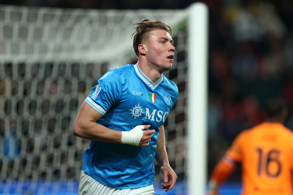 Hojlund SSC Napoli v AC Milan - Supercoppa Italiana Semifinal