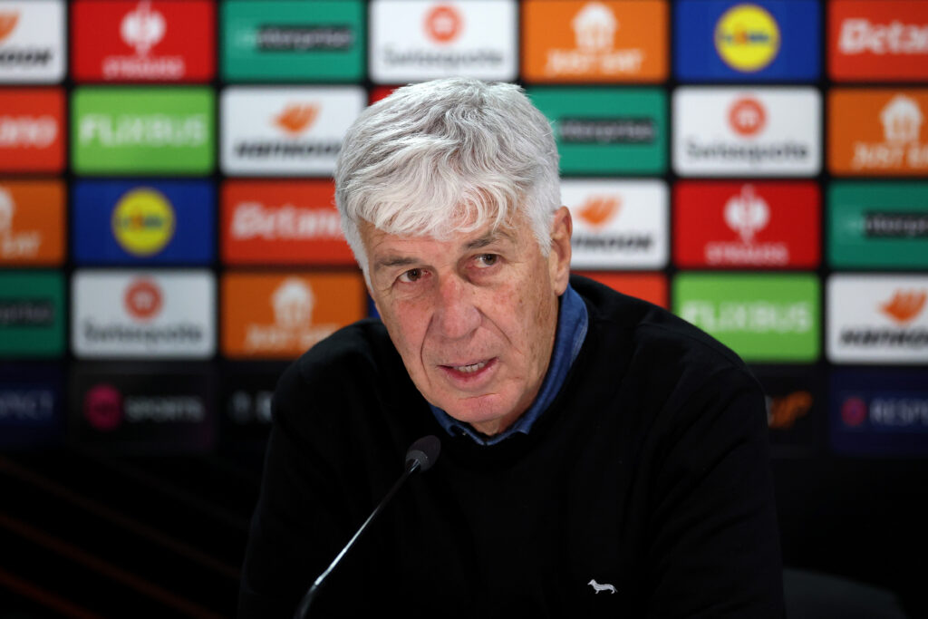 gasperini conferenza AS Roma Training Session And Press Conference - UEFA Europa League 2025/26 League Phase MD6