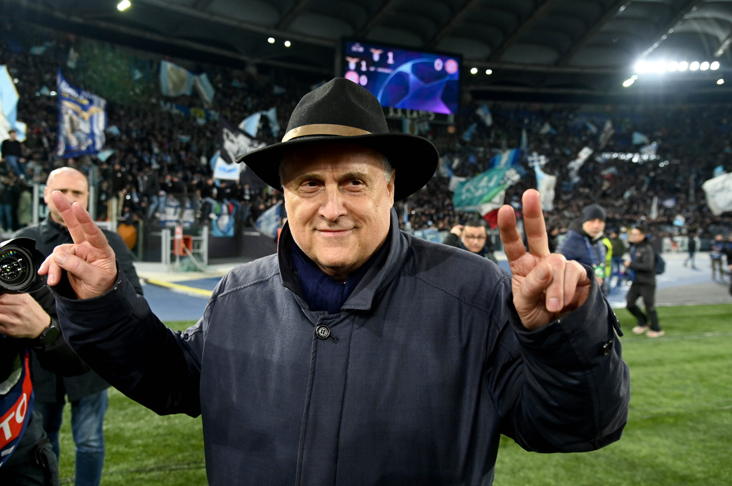 lotito SS Lazio v FC Bayern München: Round of 16 First Leg - UEFA Champions League 2023/24
