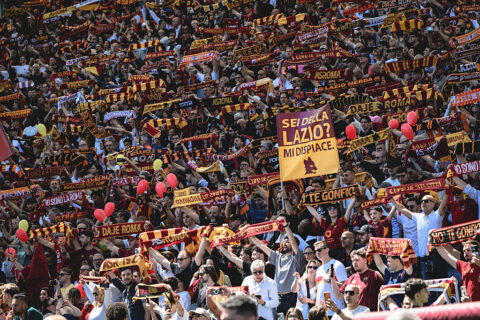 Tifosi derby AS Roma v SS Lazio - Serie A