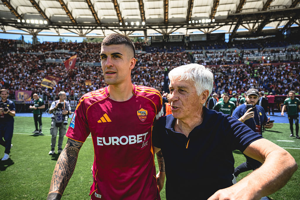 Gasperini Mancini AS Roma v SS Lazio - Serie A