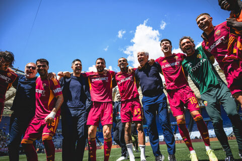 Festa gasp e giocatori AS Roma v SS Lazio - Serie A