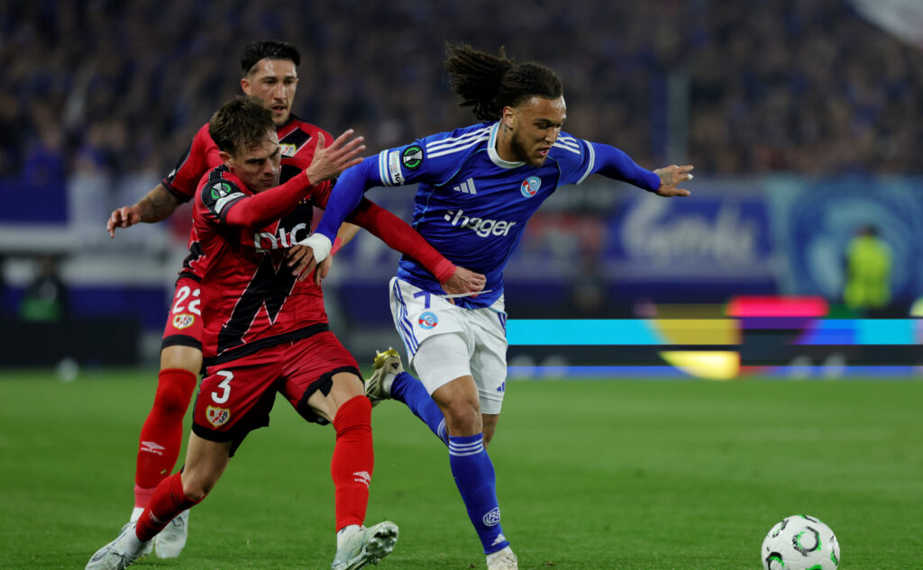 moreira Racing Club de Strasbourg Alsace v Rayo Vallecano de Madrid  - UEFA Conference League 2025/26 Semi-Final Second Leg
