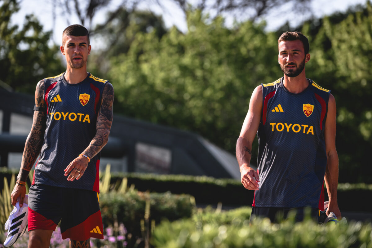 mancini cristante AS Roma Training Session