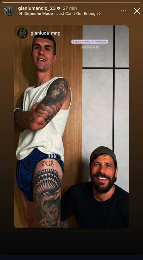 mancini tatuaggio