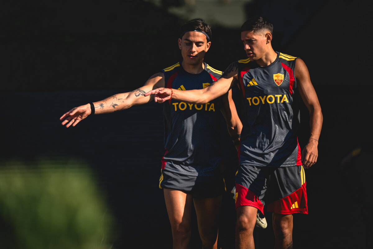 Molina Dybala AS Roma Training Session