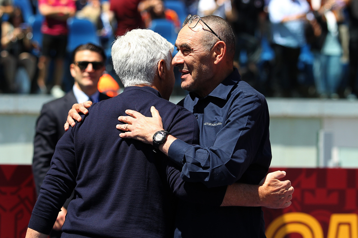 Gasperini Sarri AS Roma v SS Lazio - Serie A