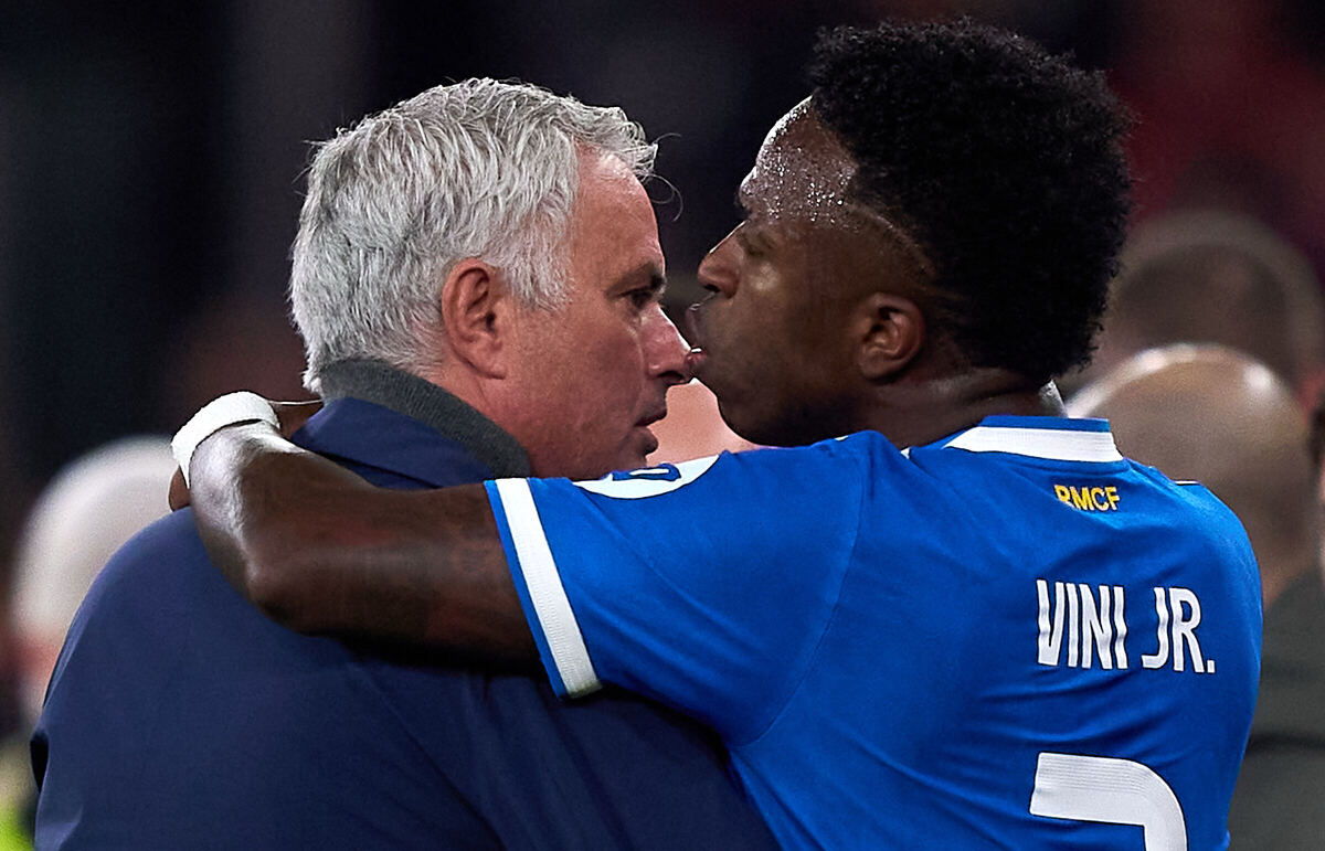 vinicius mourinho SL Benfica v Real Madrid C.F. - UEFA Champions League 2025/26 League Knockout Play-off First Leg