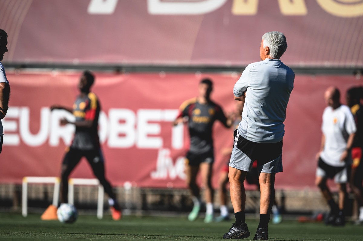 AS Roma Training Session And Press Conference - UEFA Champions League 2026/27 League Phase MD2