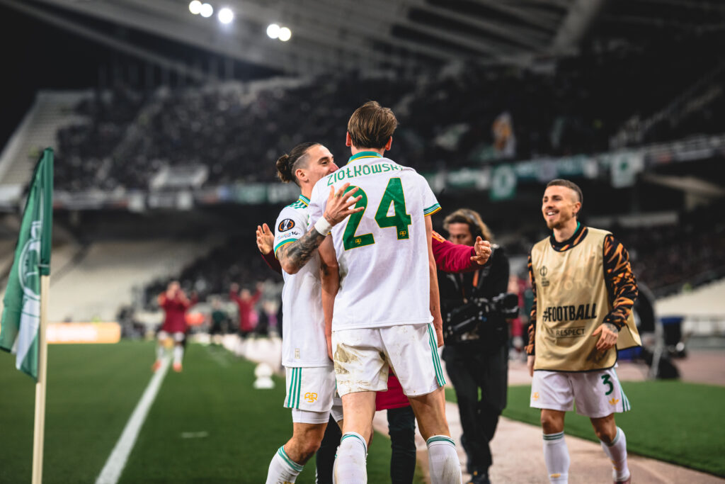 Ziolkowski esultanza Panathinaikos FC v AS Roma - UEFA Europa League 2025/26 League Phase MD8