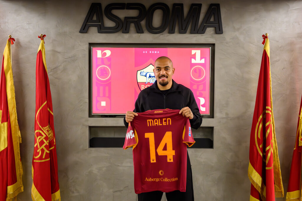 malen AS Roma Unveil New Signing Donyell Malen