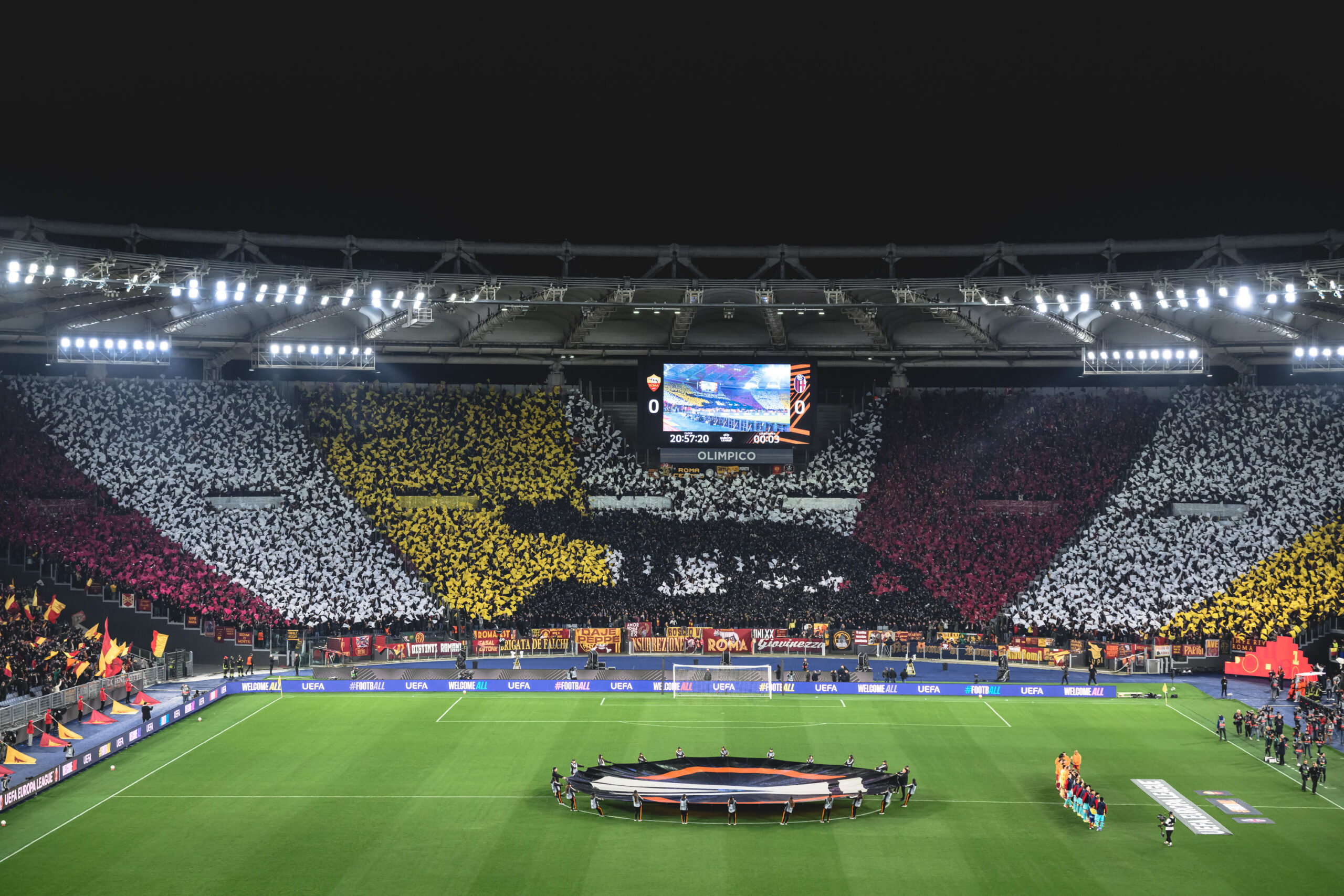 curva AS Roma v Bologna FC 1909 - UEFA Europa League 2025/26 Round of 16 Second Leg