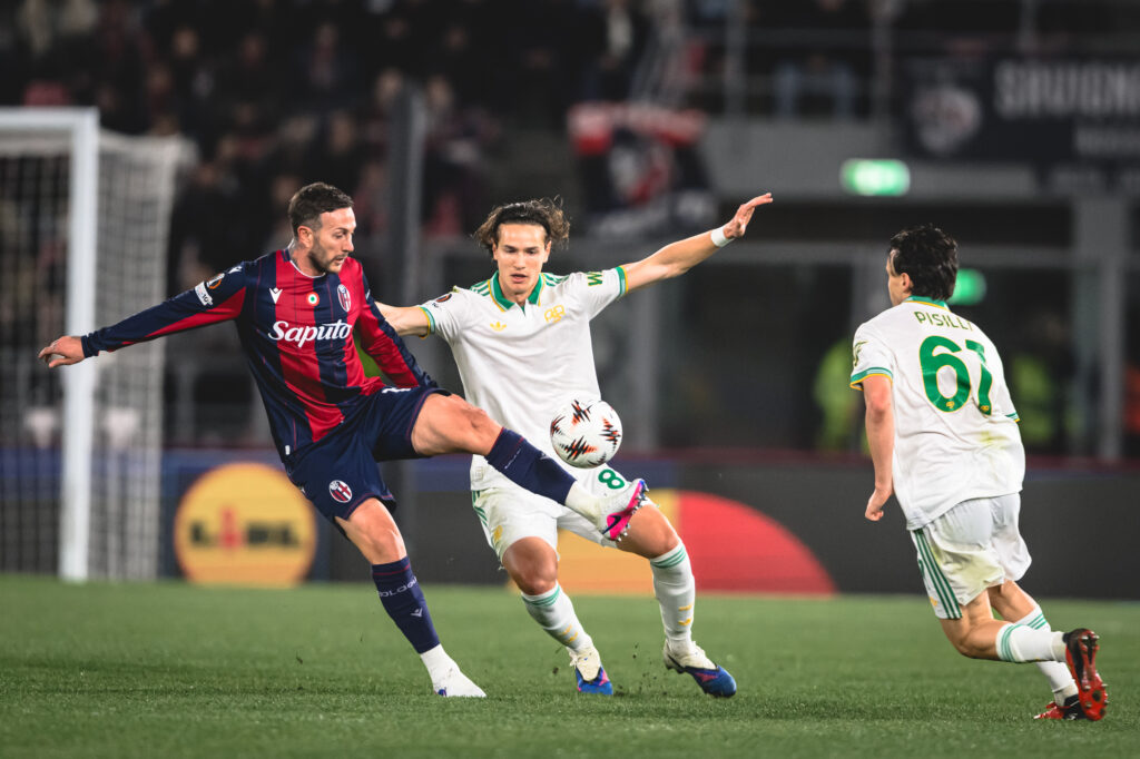 Ghilardi Bologna FC 1909 v AS Roma - UEFA Europa League 2025/26 Round of 16 First Leg