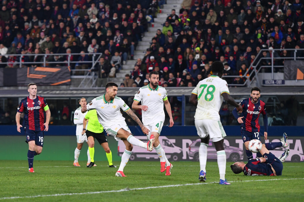 gol pellegrini Bologna FC 1909 v AS Roma - UEFA Europa League 2025/26 Round of 16 First Leg