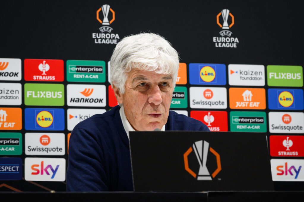 gasperini AS Roma Training Session And Press Conference - UEFA Europa League 2025/26 Round of 16 First Leg