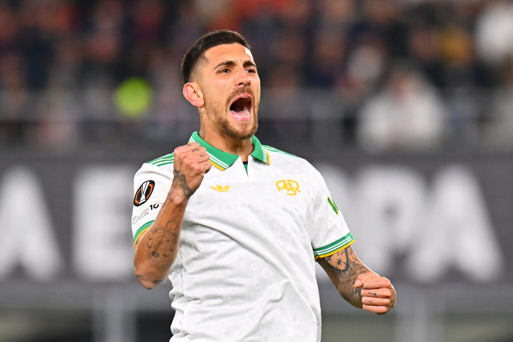 pellegrini esultanza Bologna FC 1909 v AS Roma - UEFA Europa League 2025/26 Round of 16 First Leg