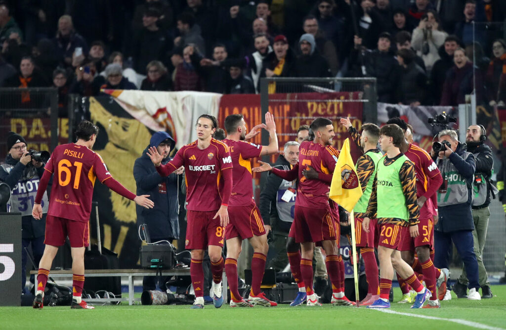 Esultanza Vaz AS Roma v US Lecce - Serie A