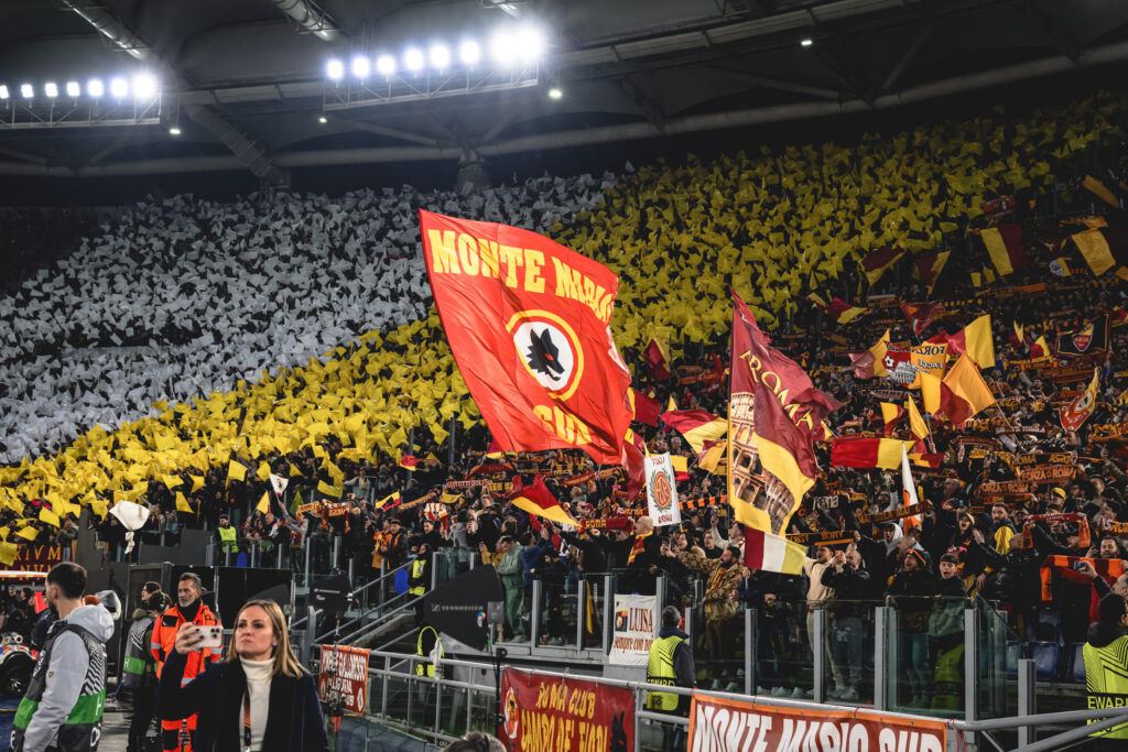 curva AS Roma v Bologna FC 1909 - UEFA Europa League 2025/26 Round of 16 Second Leg