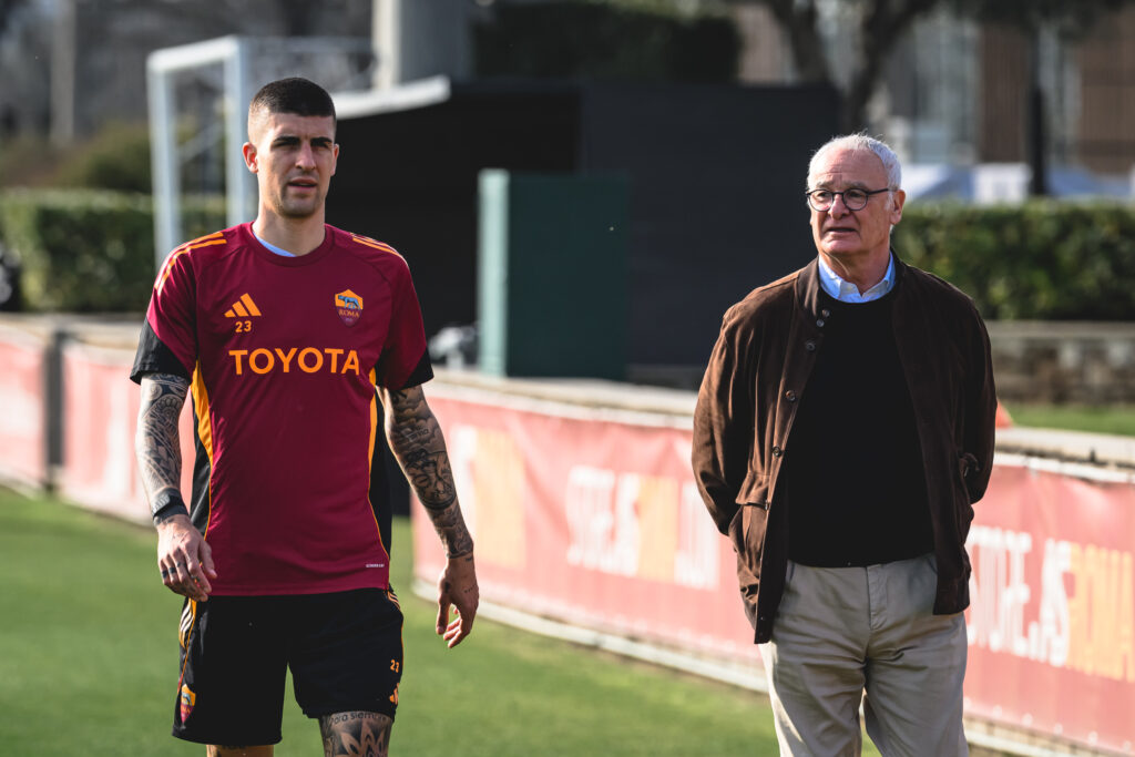 ranieri mancini AS Roma Training Session