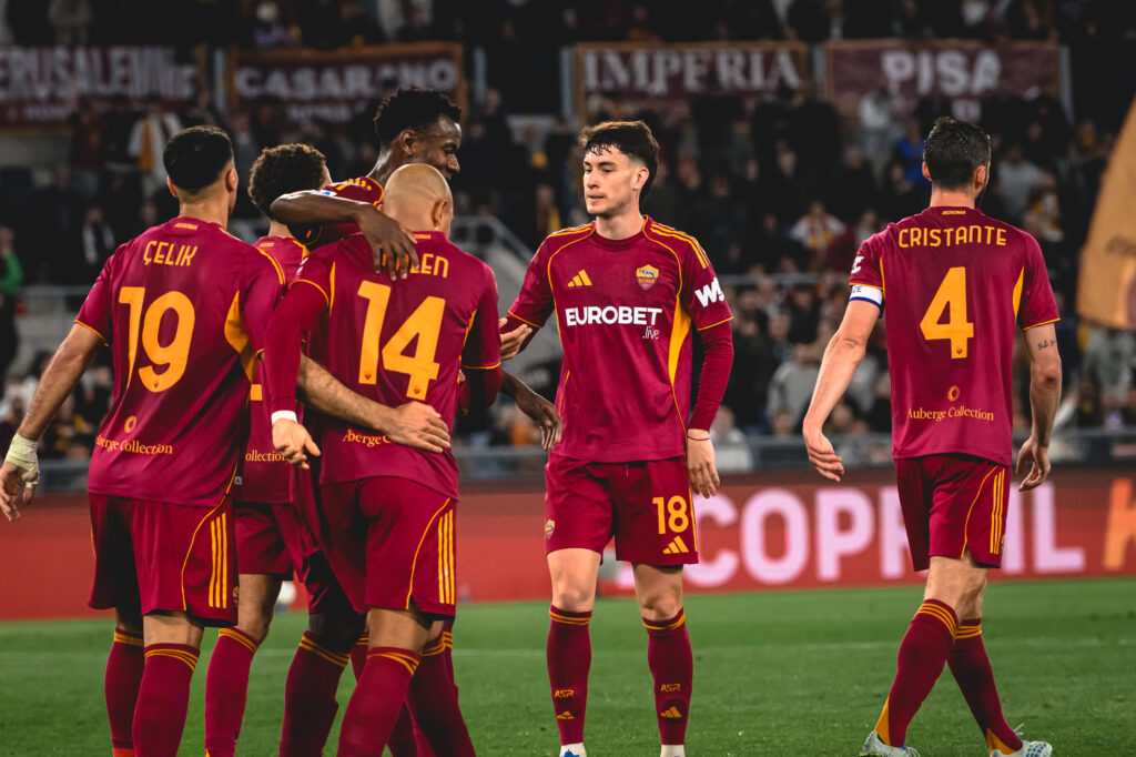 esultanza AS Roma v Pisa SC - Serie A