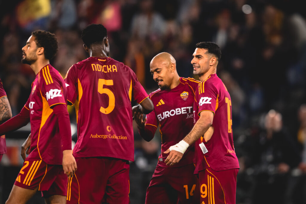 esultanza squadra AS Roma v Pisa SC - Serie A