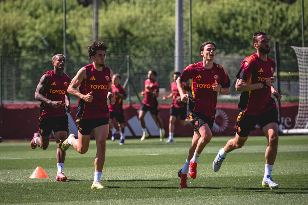 Cristante Pisilli El Aynaoui Wesley AS Roma Training Session