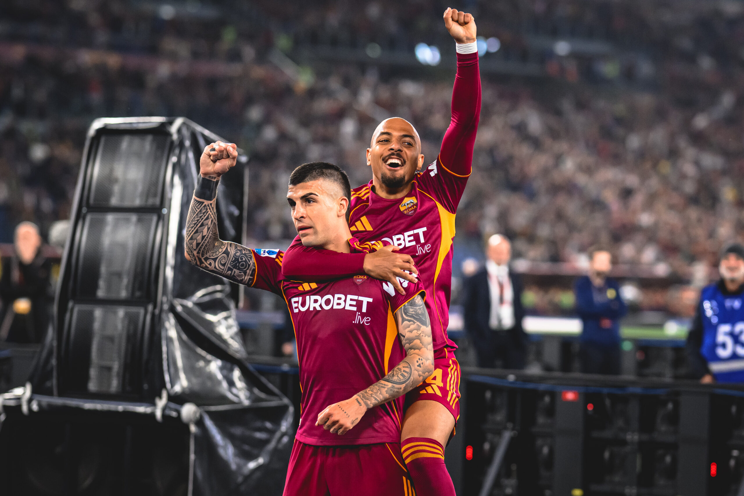 Mancini Malen AS Roma v ACF Fiorentina - Serie A