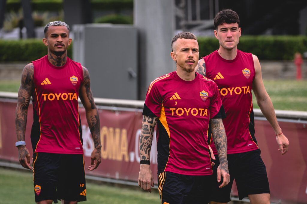 Wesley Angelino soulé AS Roma Training Session